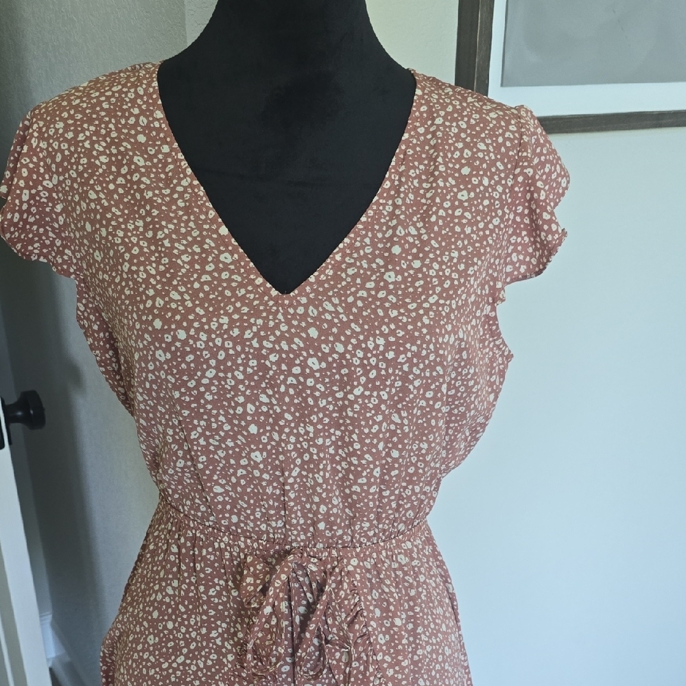 Floral Pink Ruffle Dress - Picture 3 of 7